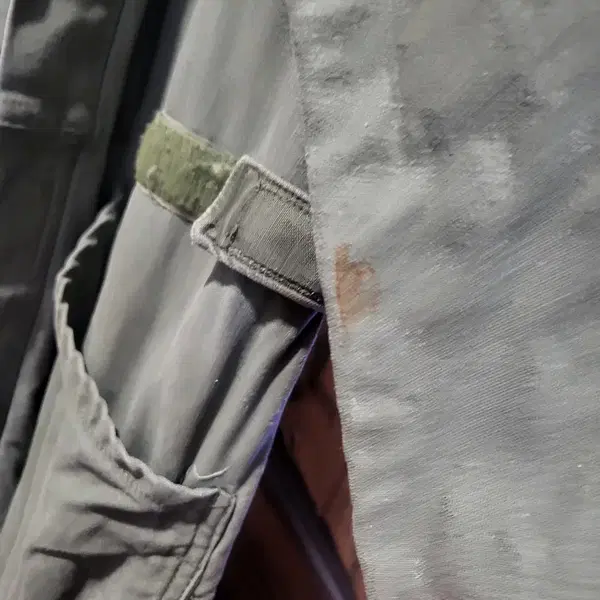 90년대 미군 코튼 사틴 커버올 점프슈트 OD Green - 3번째 이미지