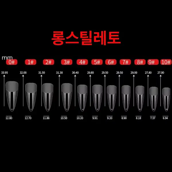 민트초코 민초 도트 네일팁 xs/s/m/l 주문제작 수제 - 9번째 이미지