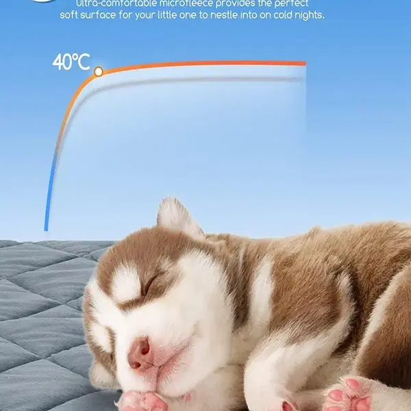 고양이 강아지 개 반려동물 자체 발열 패드 매트 세척가능 - 2번째 이미지